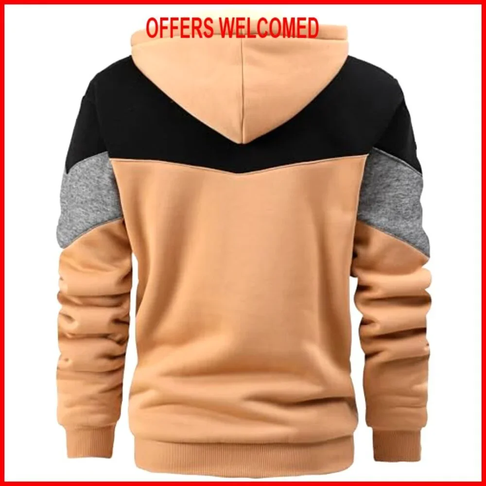 Men's Thermal Fleece Jacket Heavyweight Winter Hooded Cape Coat